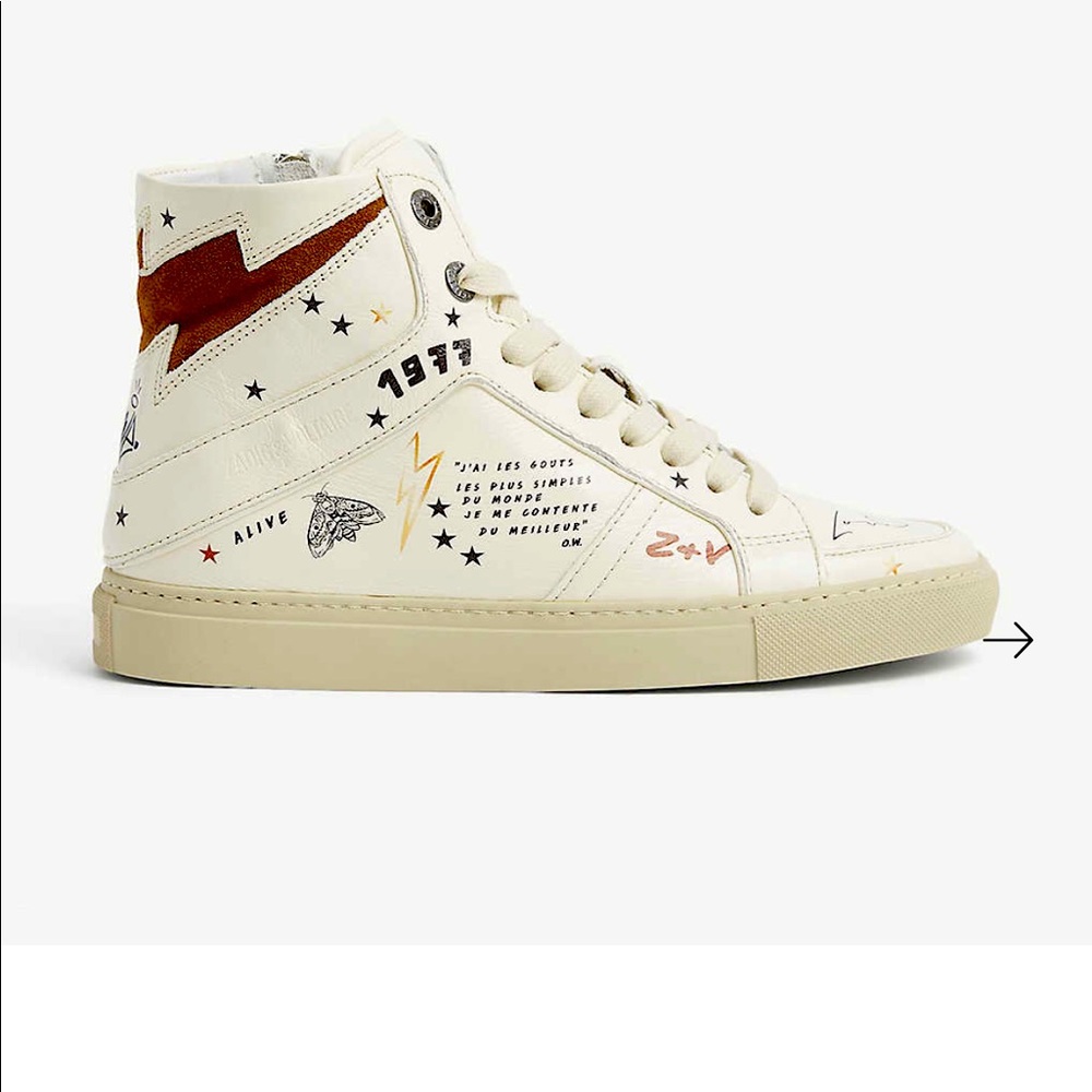 Zadig & Voltaire Brand NEW high tops. Size EU 38 / US 7.5 .